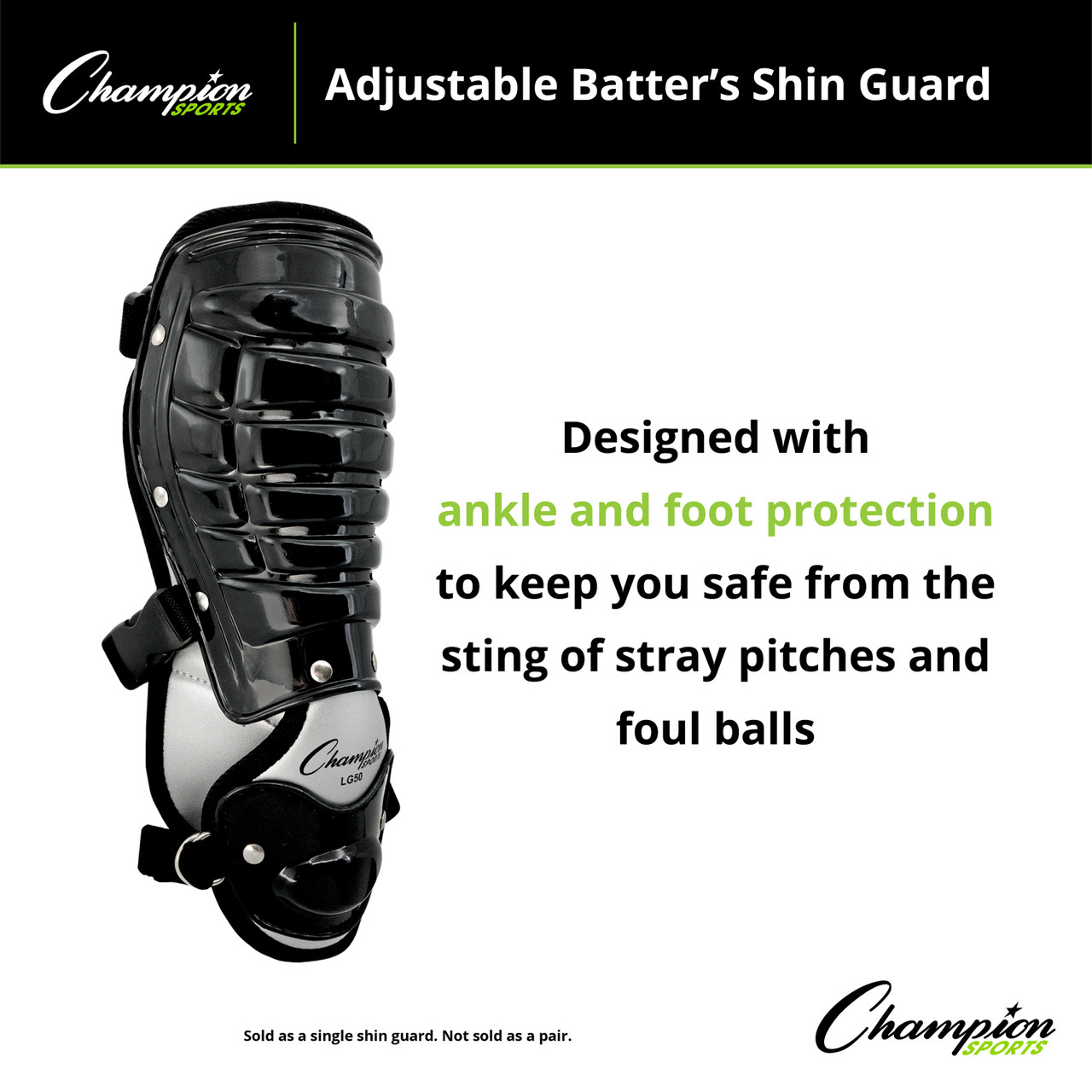 Champion Sports Batter's Shin Guard - Thumbnail 3
