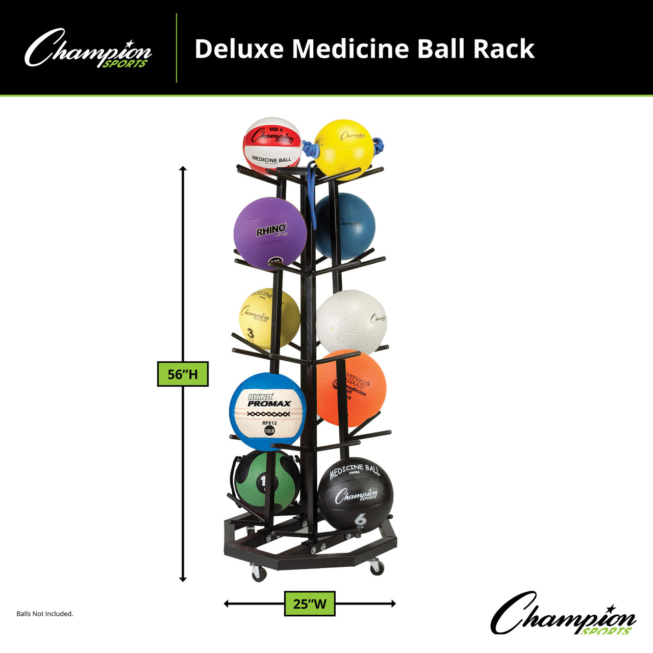 Champion Sports Medicine Ball Rack - Thumbnail 3