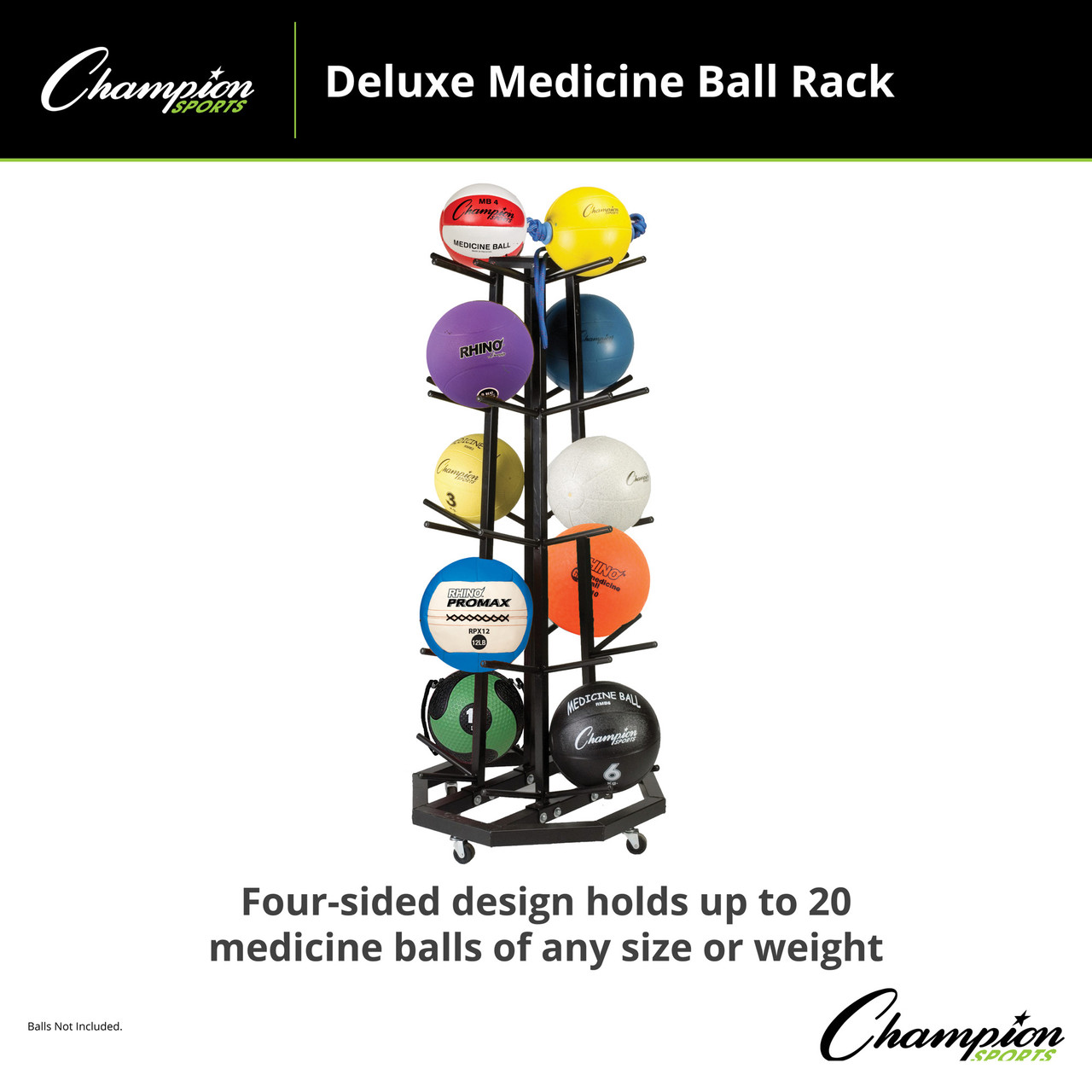 Champion Sports Medicine Ball Rack - Thumbnail 4