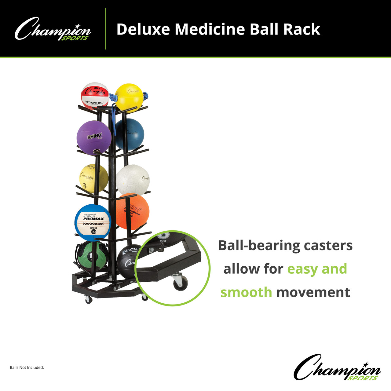 Champion Sports Medicine Ball Rack - Thumbnail 5