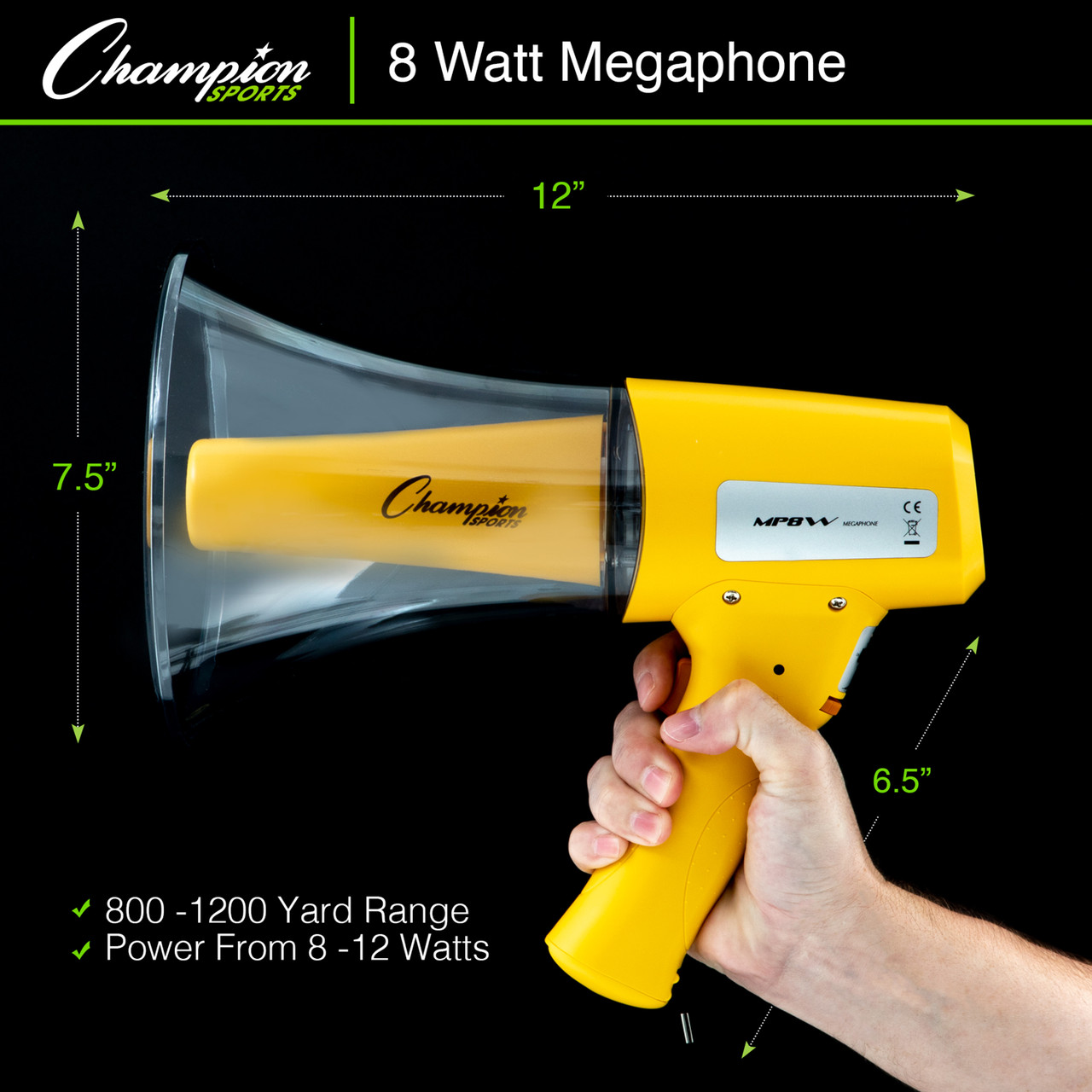 8 WATT MEGAPHONE - Champion Sports