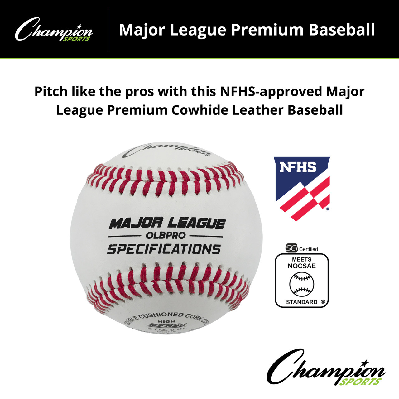 MAJOR LEAGUE PREMIUM BASEBALLS - Champion Sports