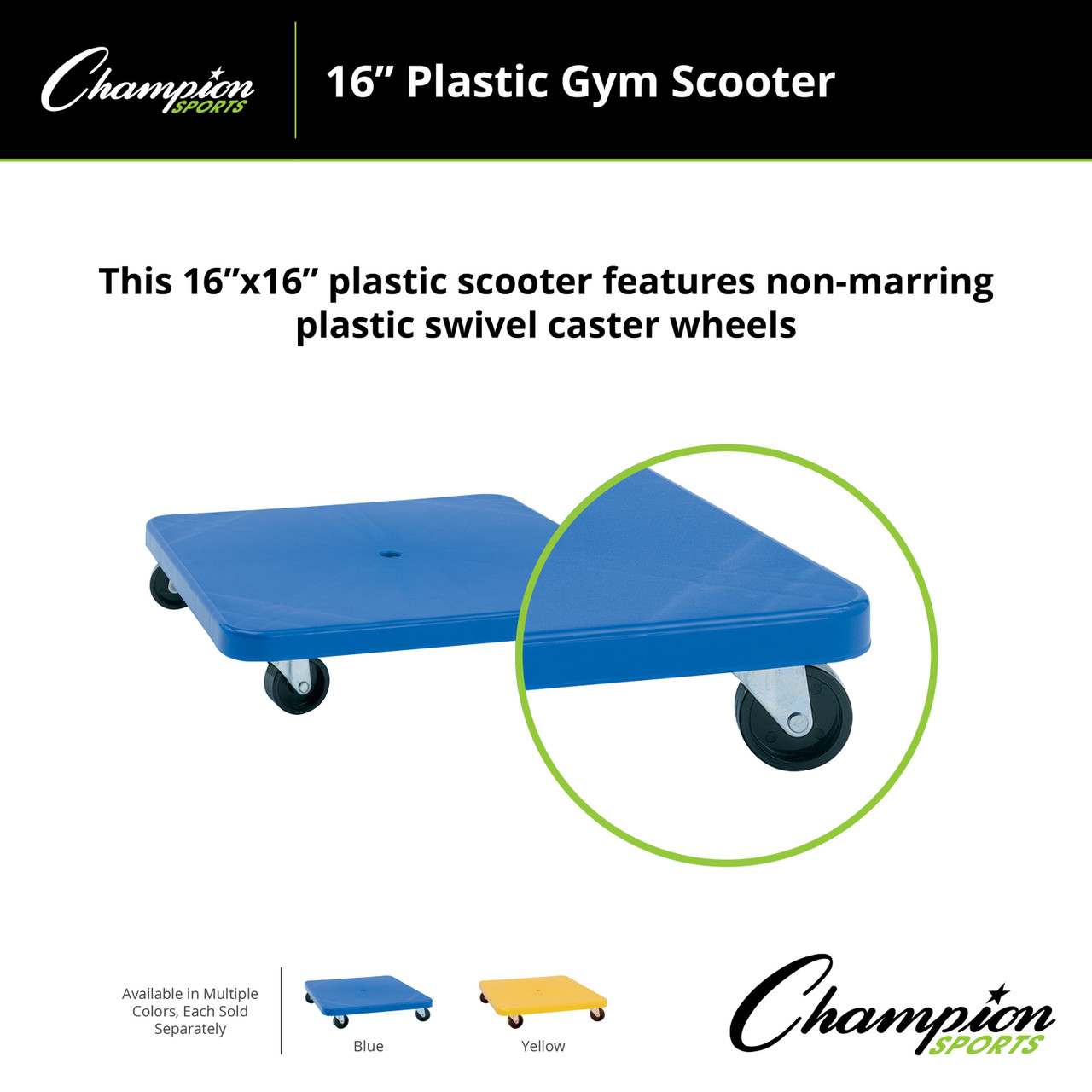 PLASTIC GYM SCOOTER - Champion Sports