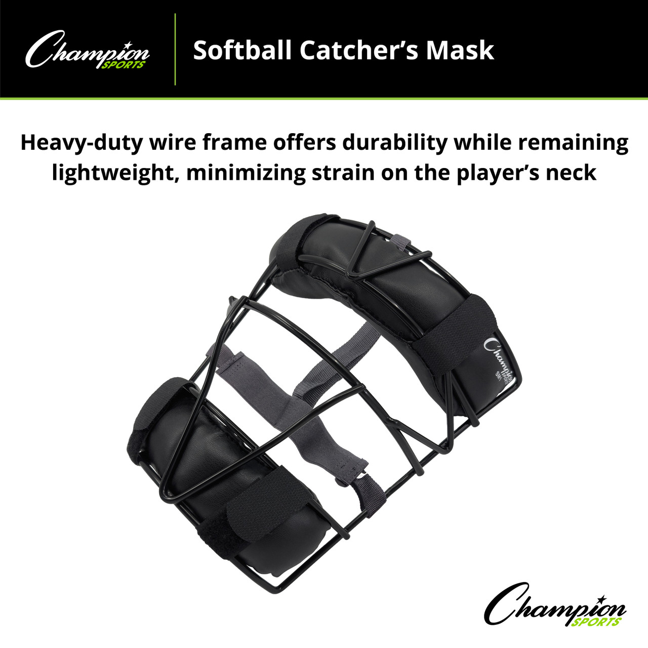 Masque facial de softball avec vision large champ
