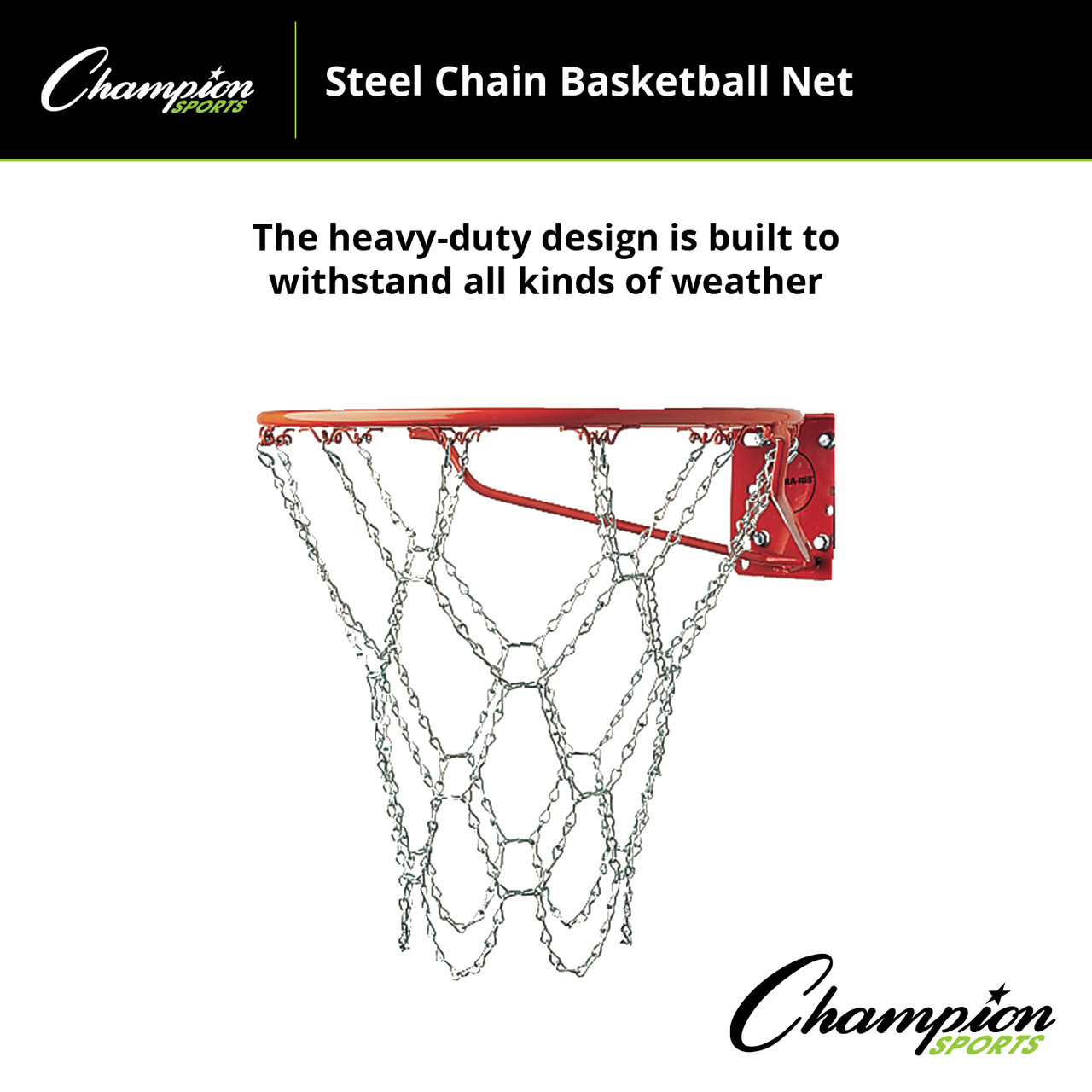 Champion Sports Heavy Duty Chain Basketball Net - Thumbnail 5