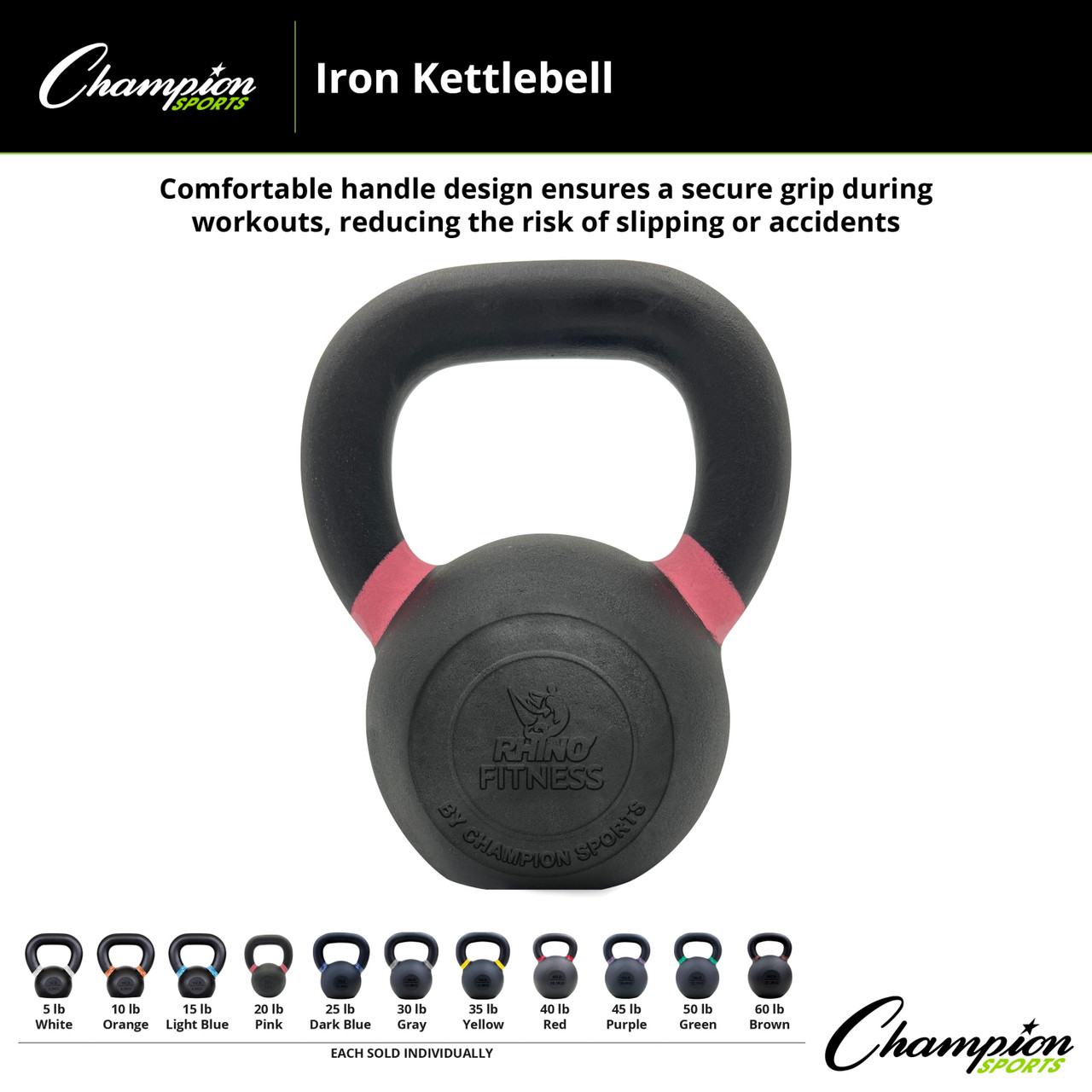 RHINO IRON KETTLEBELL - Champion Sports