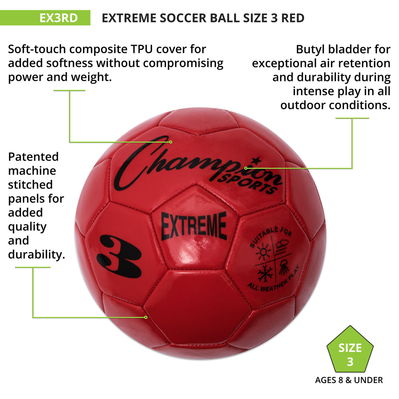 Champion Sports Soccer Ball - Thumbnail 4