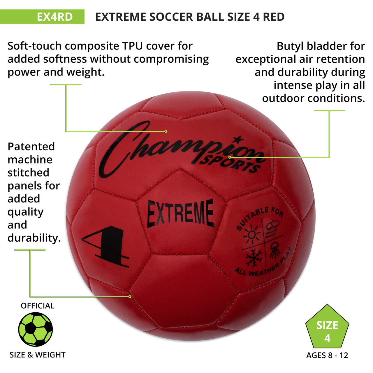 Champion Sports Soccer Ball - Thumbnail 5