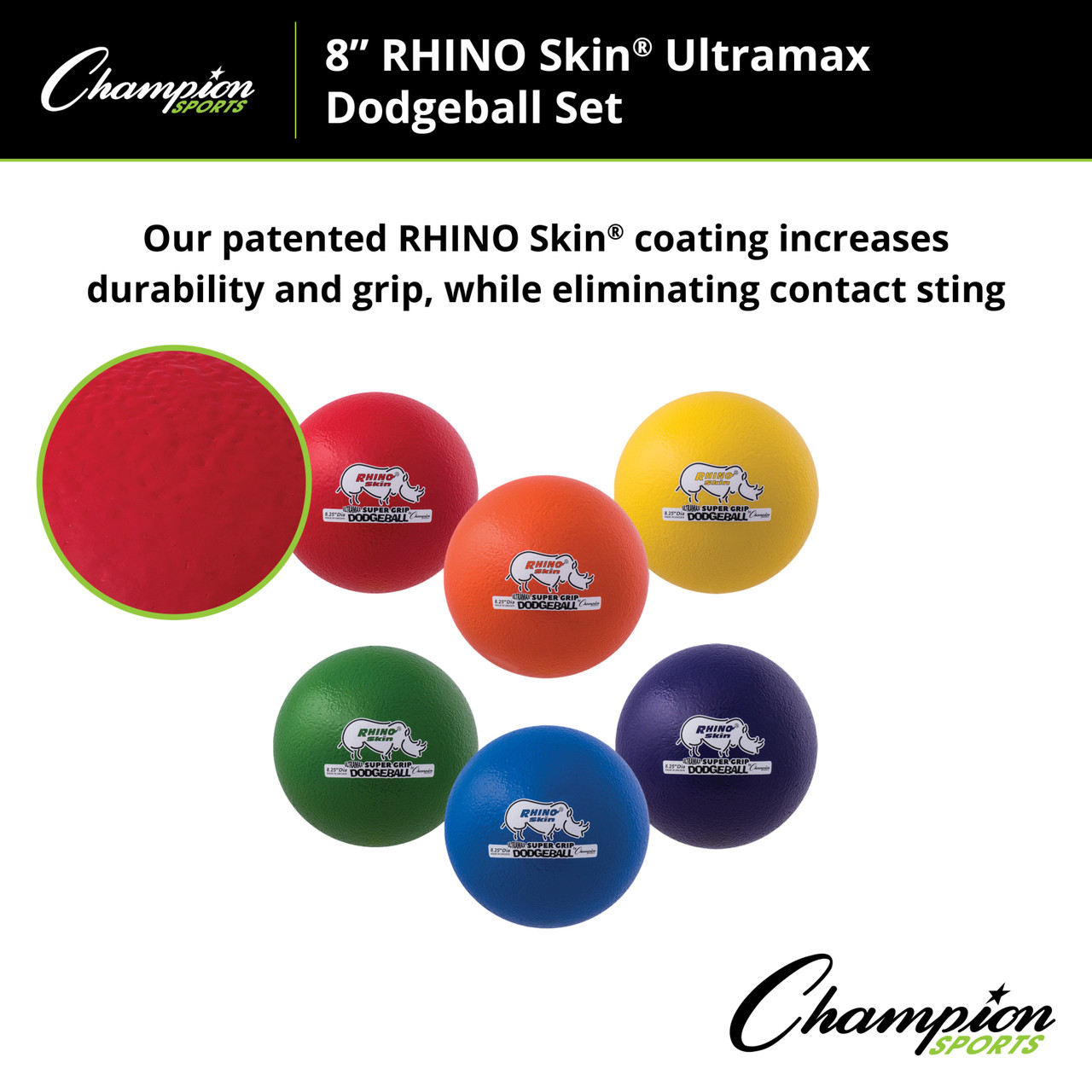 RHINO SKIN ULTRA MAX DODGEBALL - Champion Sports