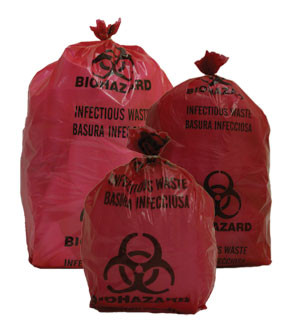 Bio-Hazard Red Waste Bags