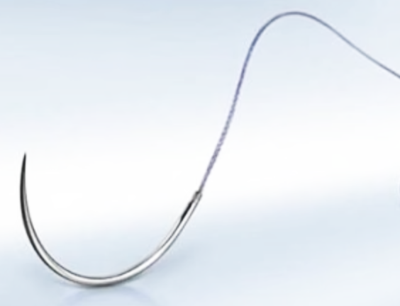 4-0 Wax Coated Braided Silk with 1/2 Circle Tapered Needle (36 Pack)