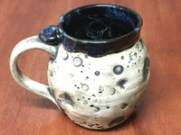 PATRONS ONLY: "Moon Mug" with a Nebula Interior, roughly 18oz size, (SK5773)