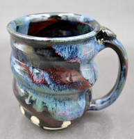 One “Spiral Cosmic Mug” w/ 24 karat gold Thumb Spot, 14-16oz. size (SK7711)