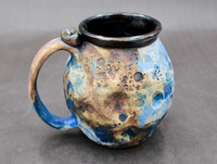 Multicolored Moon Mug w/24 karat gold accent, Holds roughly 20-22 ounces (SK7835)