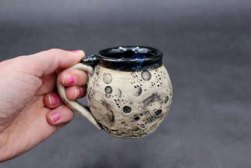 Espresso Moon Mug, Light Blue Colors, roughly 3-4oz. size, (SK000279)