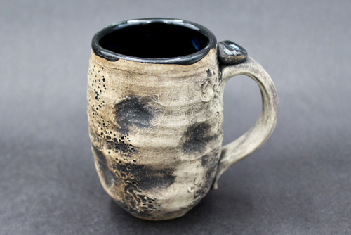 Asteroid Mug, Black and Blue Interior, roughly 14-15 oz. size, (SK000297)