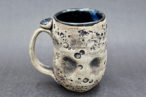 Asteroid Mug, Black and Blue Interior, roughly 14-15 oz. size, (SK000478)