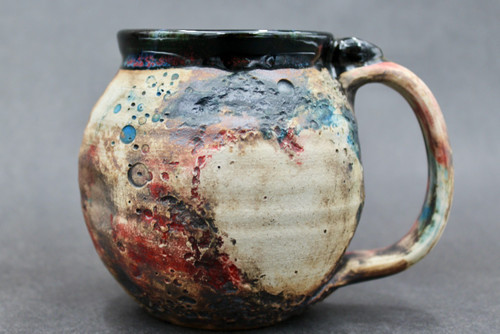 "Cracked Heart" Pluto Mug w/24 karat gold, roughly 16oz size (SK0525)