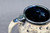 Moon Mug, Black and Blue Interior, roughly 14-16oz. size, (SK000294)