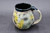 Moon Mug, Yellow and Light Blue Exterior, Black and Blue Interior, roughly 16-18oz. size, (SK000295)