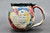 Pluto Mug, Brightly Colored, w/24 karat gold Thumb Spot, Galaxy Interior, roughly 15-17oz size (SK000353)