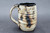 Smooth Asteroid Mug w/Iron Rust Exterior, Black Interior, roughly 14-15 oz. size, (SK000356) + Handmade Paper Card