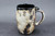 Smooth Asteroid Mug w/Iron Rust Exterior, Black Interior, roughly 14-15 oz. size, (SK000357) + Handmade Paper Card