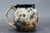 Moon Mug, Rustic Iron Exterior, Solid Black Interior, roughly 16-18oz. size, (SK000474)
