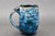 Blue Asteroid Mug, Multicolored Interior, roughly 14-15 oz. size, (SK000480)