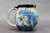 Blue Moon Mug w/24 Karat Gold Thumb Spot and Galaxy Interior, roughly 16-18oz. size, (SK0538)
