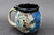 Blue Moon Mug w/24 Karat Gold Thumb Spot and Galaxy Interior, roughly 16-18oz. size, (SK0541)