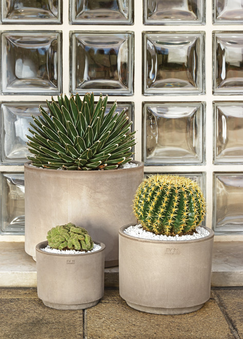 Greige Cylinder Pot