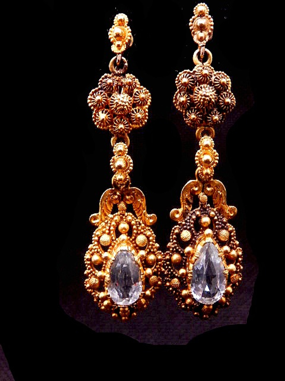 Colorful Sparkling Zircon Decor Hollow Dangle Earrings - Temu