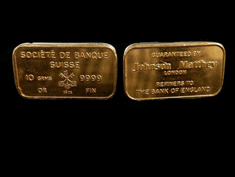GOLD BAR CUFF LINKS - 6953B357