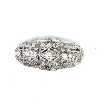 DIAMOND FILIGREE BROOCH - 6147dg259a