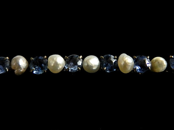 SAPPHIRE~PEARL BROOCH - 6749DG428D