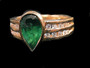 DIAMOND~EMERALD RING - 2125jm198