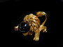 DIAMOND~ONYX~RUBY LION PIN - 5809DG225