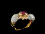 DIAMOND~RUBY RING - 3794VS129