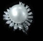 DIAMOND~SOUTH SEA PEARL RING - 1000AR299