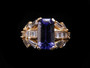 DIAMOND~TANZANITE RING - 2229ja3764