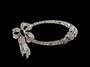 PLATINUM DIAMOND~EMERALD BOW PIN - 6500B530