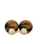 ROBERTO COIN DIAMOND~TIGER EYE EARRINGS - 4677MH966