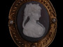 VICTORIAN STONE CAMEO PIN - 2361bb635