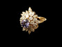 DIAMOND~TANZANITE RING - 6837B3670