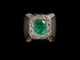 DIAMOND~EMERALD RING - 6910B3822