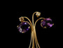 DIAMOND~AMETHYST BROOCH - 7088dg438A