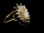 DIAMOND~SAPPHIRE RING - 7148B4057