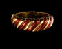 RED ENAMEL GOLD BANGLE - 6330B3635