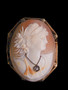 ANITIQUE FILIGREE CAMEO PIN - 2552sh103